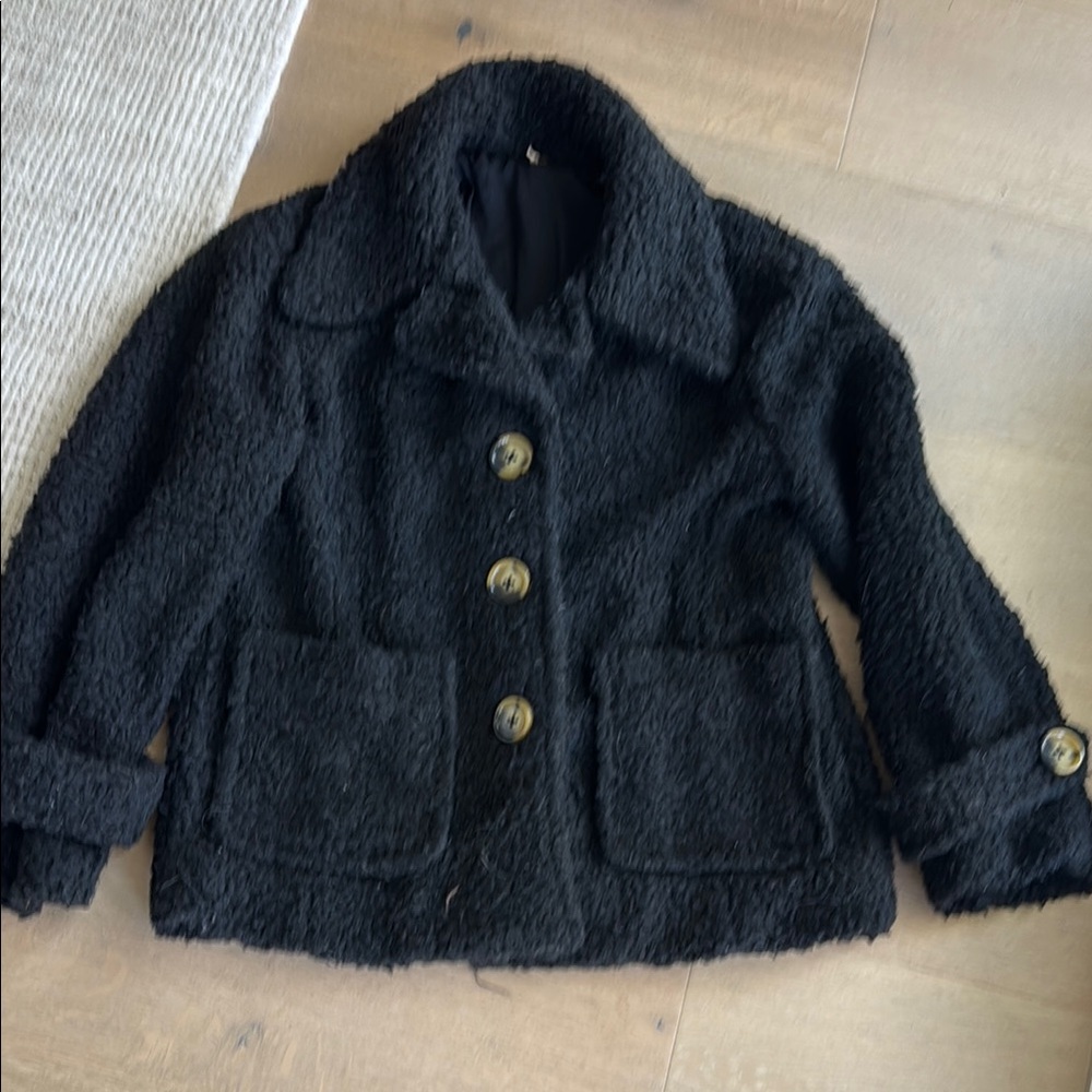 Free People Textured Button-Up Jacket